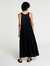 Gathered Long Dress in Black