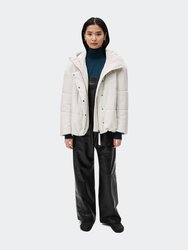 Hooded Puffer Jacket - Ice Gray