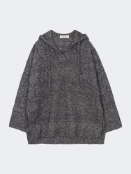 Hooded Sweater In Heather Gray