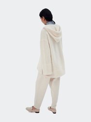 Hooded Sweater In Ivory