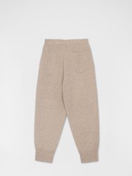 Knit Track Pants In Oatmeal