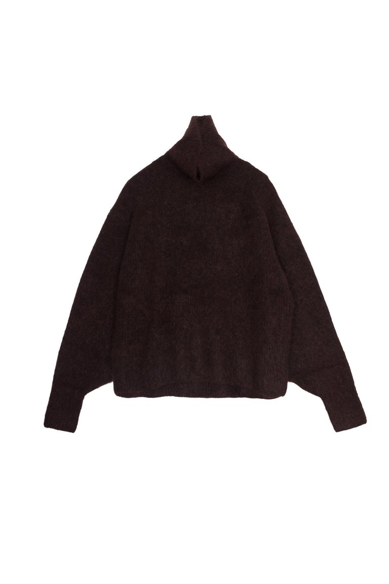 Mohair Highneck in Espresso - Espresso