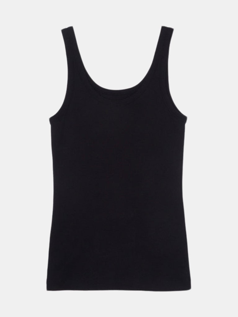 Scoop Neck Tank in Black