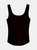 Square Neck Knit Tanktop in Black - Black