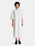 Twisted Sleeve Shirt Dress in Off White - Off White