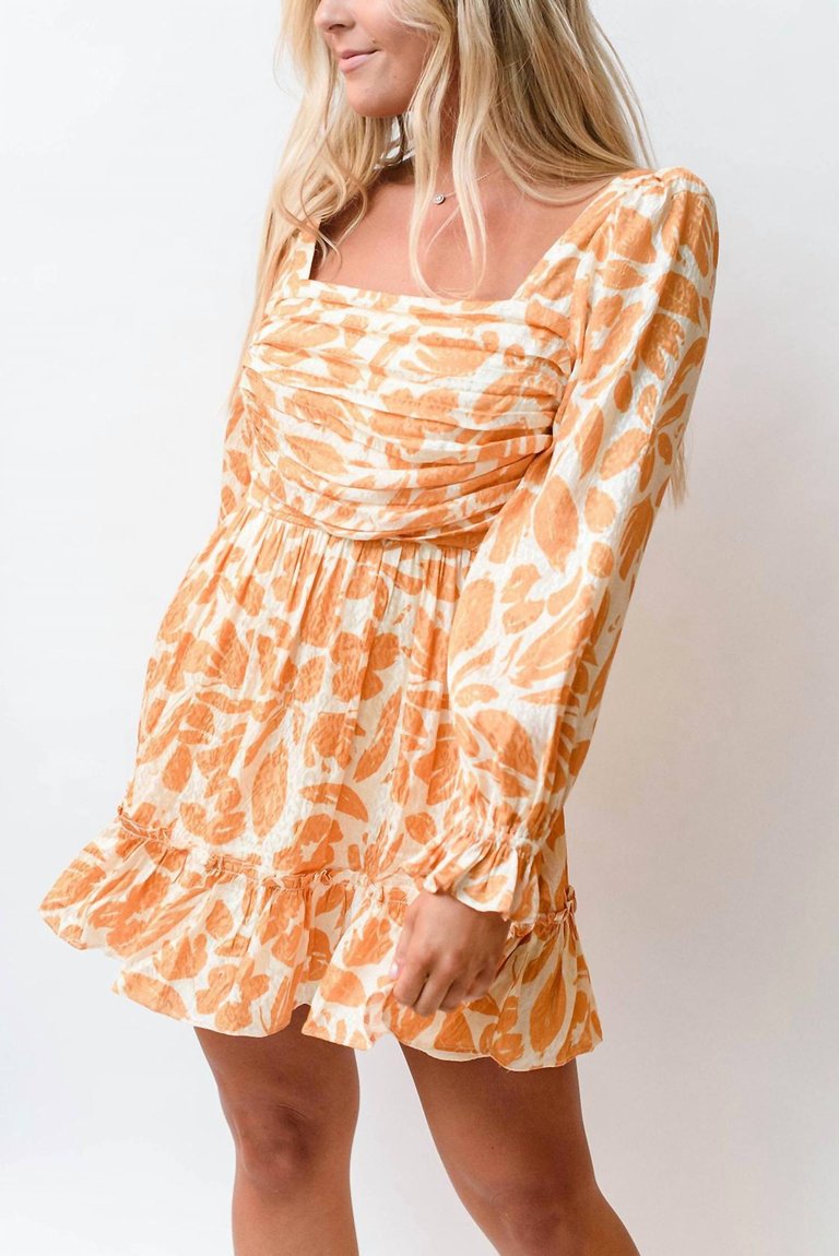 Fritz Dress - Mustard/Ivory