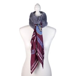 The Davina Scarf - Gray/Maroon