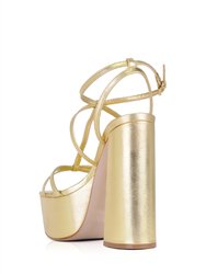 Adriana Platform Sandals In Gold
