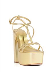 Adriana Platform Sandals In Gold