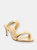 Aneli Embossed Metallic Leather Sandal - Gold