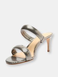 Aneli Embossed Metallic Leather Sandal