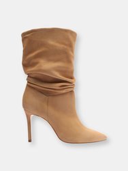 Ashlee Suede Bootie - Honey Beige