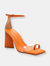 Avva Vinyl & Suede Sandal - Bright Tangerine