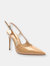 Boris Patent Leather Slingback Pump - Honey Beige