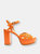 Caty Lo Leather Platform Sandal - Honey Beige