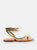 Courtney Embossed Metallic Leather Sandal