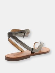 Courtney Embossed Metallic Leather Sandal