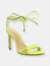 Islah Satin and Crystals Sandal - Fresh Green