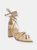 Leaf Leather Sandal - Tan