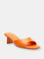 Lizah Lo Leather Sandal - Bright Tangerine