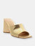 Lizah Metallic Leather Sandal - Gold