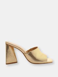 Lizah Metallic Leather Sandal