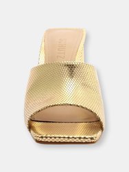 Lizah Metallic Leather Sandal