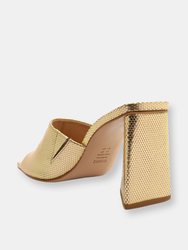 Lizah Metallic Leather Sandal