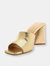 Lizah Metallic Leather Sandal