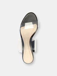 Victorie Vinyl & Leather Sandal