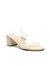 Victorie Vinyl & Leather Sandal - Eggshell