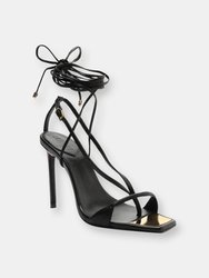 Vikki Leather Sandal - Black