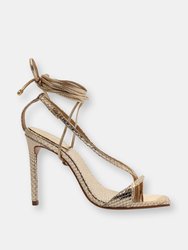 Vikki Metallic Leather Sandal - Gold