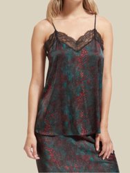Cami With Lace Trim - Snake