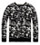 Men Jacquard Patterned Sweater - Black/White