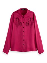 The Jo Silk Shirt - Pink