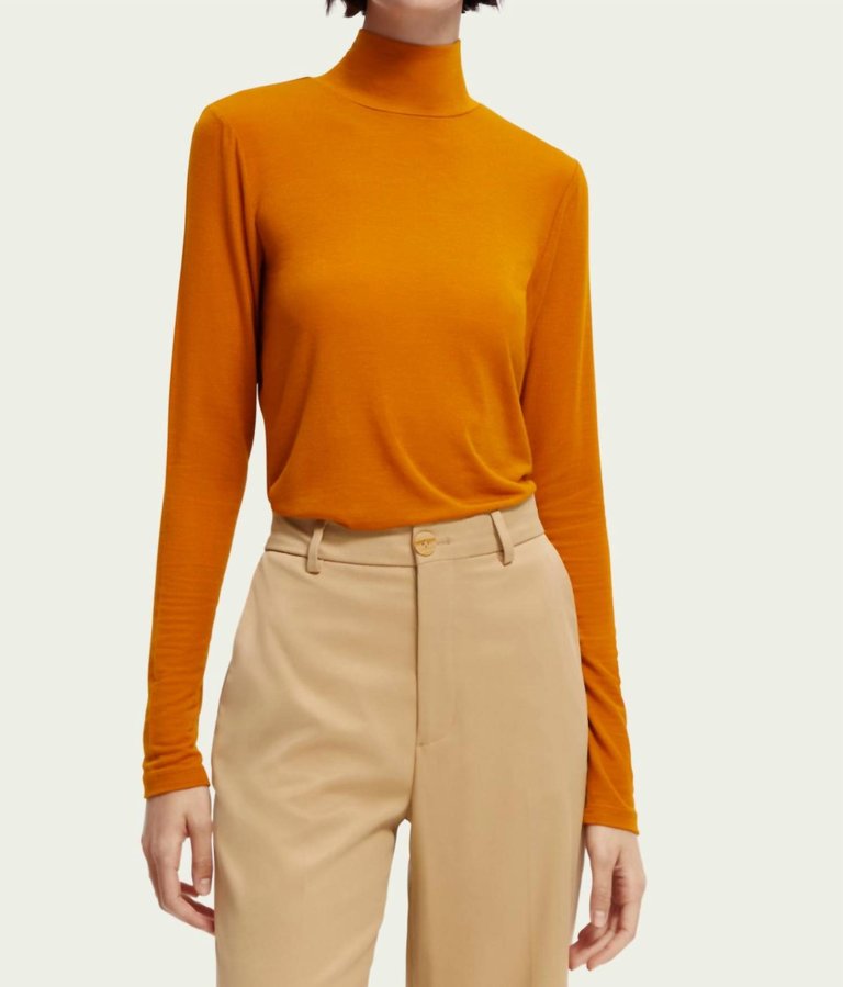 Turtleneck Longsleeve Sweater - Orange