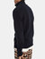 Wool-Blend Rib Knit Half-Zip Long Sleeve Sweater