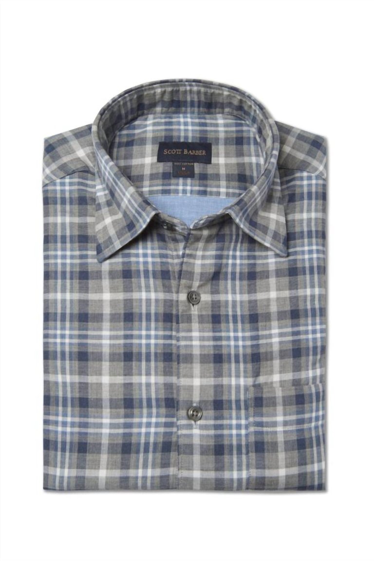 Double Face Casual Plaid Shirt In Blue - Blue