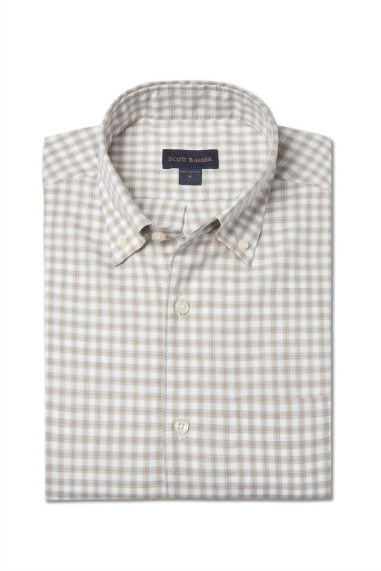 Fall Check Shirt In Khaki - Khaki