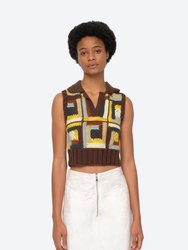 Agnes Crochet Vest (Final Sale) - Multi Brown