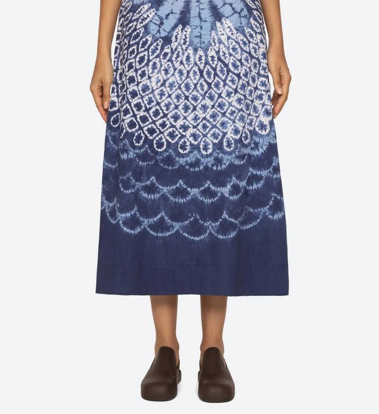 Blythe Dye Print Skirt In Blue