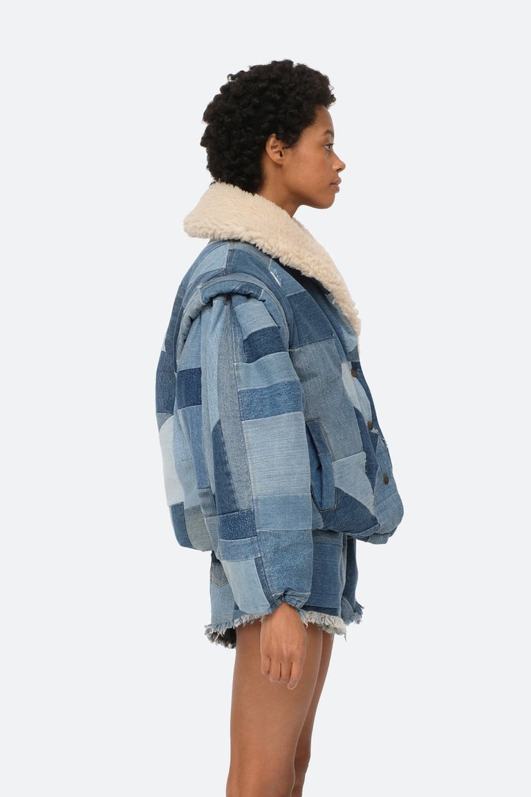 Diego Denim Patched Coat