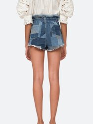 Diego Denim Patched Shorts