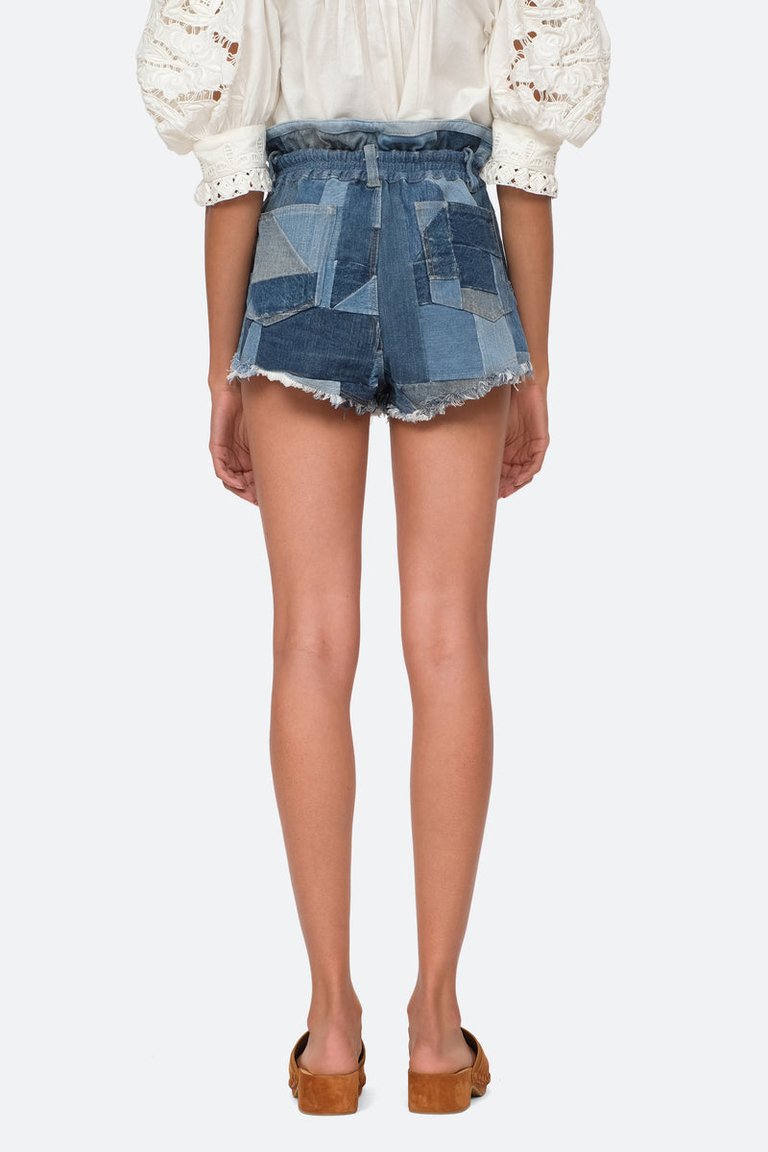 Diego Denim Patched Shorts