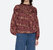 Guilia Print Long Sleeve Button Down Top - Maroon