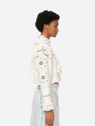 Kiara Embroidered Long Sleeve Top