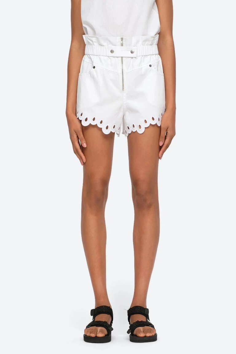 Lee Embroidery Shorts - White