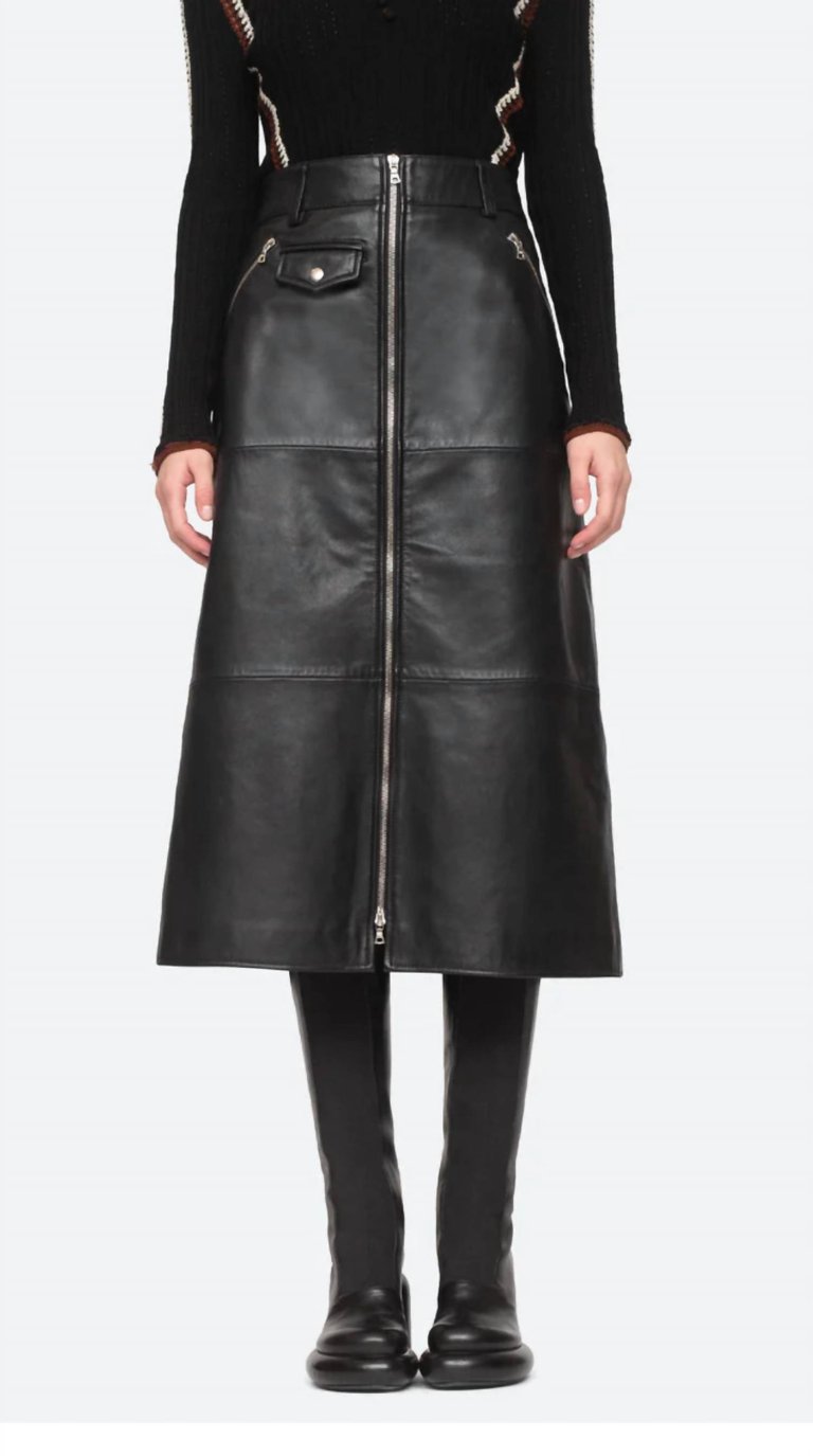 Lilia Leather Skirt