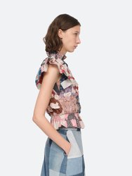 Nohr Quilt Flutter Sleeve Top